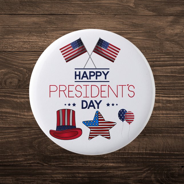 Happy President's Day  6 Cm Round Badge (Creator Uploaded)