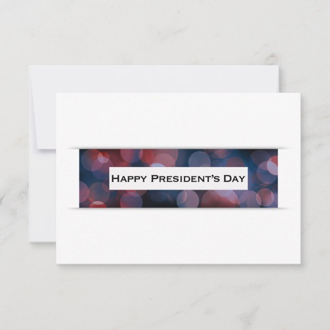 Happy President's Day bokeh Invitation (Front)