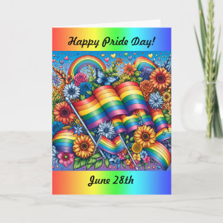 Happy Pride Day | June 28th Rainbow Card
