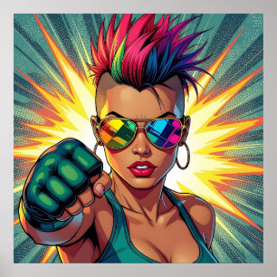 Happy Pride! Lgbtqia+ Cool Chick Poster