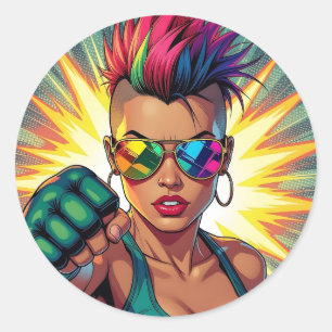 Happy Pride! Lgbtqia+ Month Classic Round Sticker