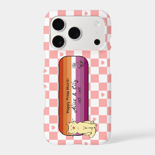 Happy Pride Month Cute Cat Sunset Lesbian Flag