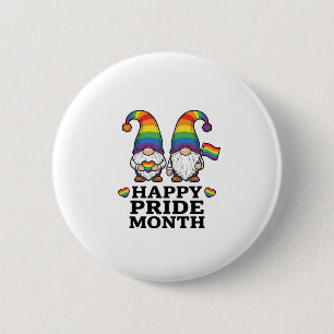 Happy Pride Month Gnome Vintage Rainbow Shirt_1 6 Cm Round Badge