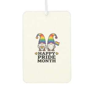 Happy Pride Month Gnome Vintage Rainbow Shirt_1 Car Air Freshener