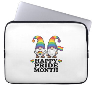 Happy Pride Month Gnome Vintage Rainbow Shirt_1 Laptop Sleeve
