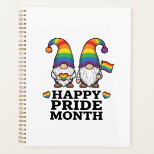 Happy Pride Month Gnome Vintage Rainbow Shirt_1 Planner