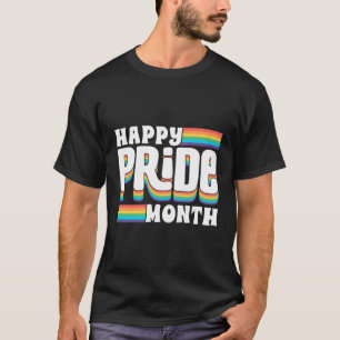 Happy Pride Month Proud Lgbtq Gay Rainbow T-Shirt