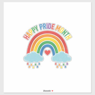 Happy Pride Month Rainbow Vintage Engraving Design