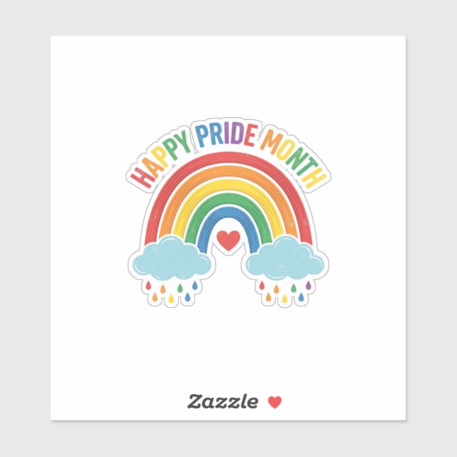 Happy Pride Month Rainbow Vintage Engraving Design (Sheet)