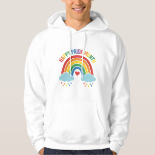 Happy Pride Month Rainbow Vintage Engraving Design Hoodie