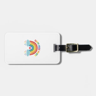Happy Pride Month Rainbow Vintage Engraving Design Luggage Tag