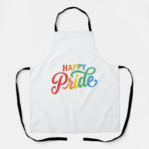 Happy Pride Vintage Rainbow Typography Shirt_1 Apron