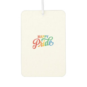Happy Pride Vintage Rainbow Typography Shirt_1 Car Air Freshener