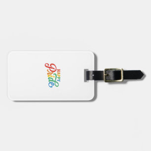 Happy Pride Vintage Rainbow Typography Shirt_1 Luggage Tag