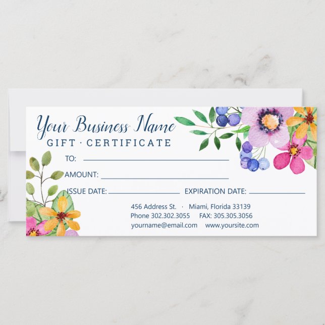 Happy Primary Colours Watercolor Floral Salon (Front)