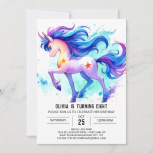 Happy Printable Horse Birthday Invitation