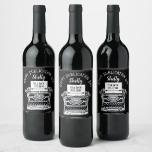 Happy Publication Day Personalised Wine Label