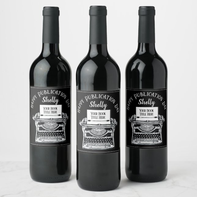 Happy Publication Day Personalised Wine Label (Bottles)