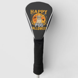Happy Pug Halloween Spooky Dog Design_1 Golf Head Cover