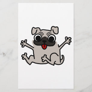 Happy Pug Stationery