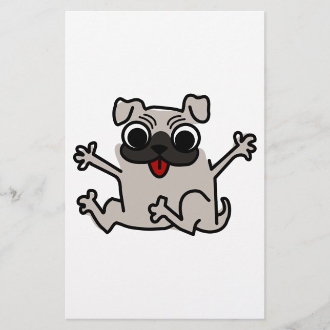 Happy Pug Stationery (Front)