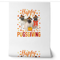 Happy Pugsgiving Cute Thanksgiving Pug Dog Wears P