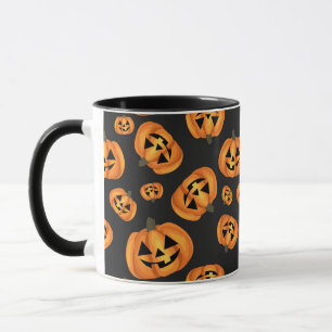 Happy Pumpkin Face Halloween Mug