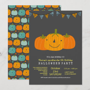 Happy pumpkin Halloween party Invitation