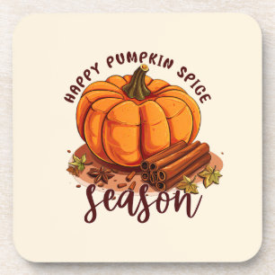 Happy Pumpkin Spice Season – Cosy Autumn Vibes Coaster