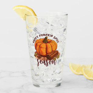 Happy Pumpkin Spice Season – Cosy Autumn Vibes Glass