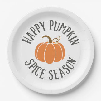Happy Pumpkin Spice Season Paper Plate