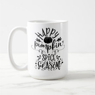 HAPPY PUMPKIN SPICE SEASON WITH ORANGE PUMPKIN COFFEE MUG