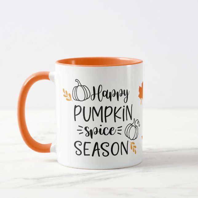 Happy Pumpkin spice Season word art Mug (Left)