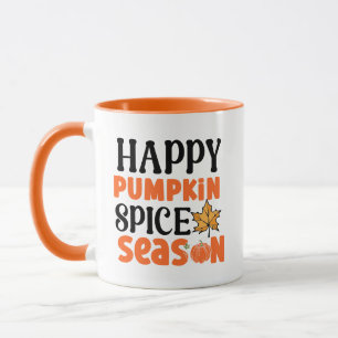 Happy Pumpkin Spice Season Wordart Fall Mug