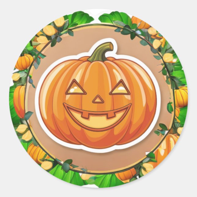 Happy Pumpkin Sticker (Front)