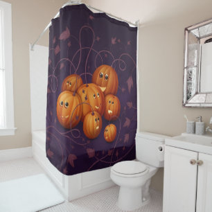 Happy Pumpkins Shower Curtain