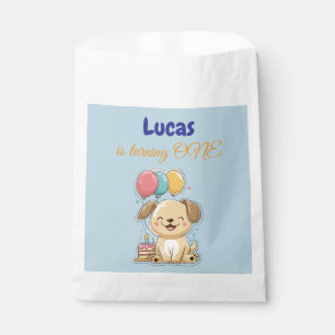 Happy Puppy, Boy, Let's Pawty, 1st Birthday Favour Bag