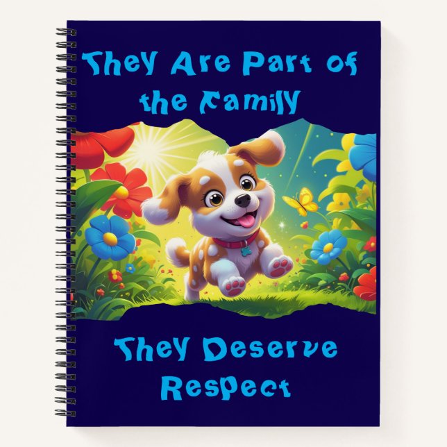 Happy Puppy/Cachorrito Felíz Notebook (Front)