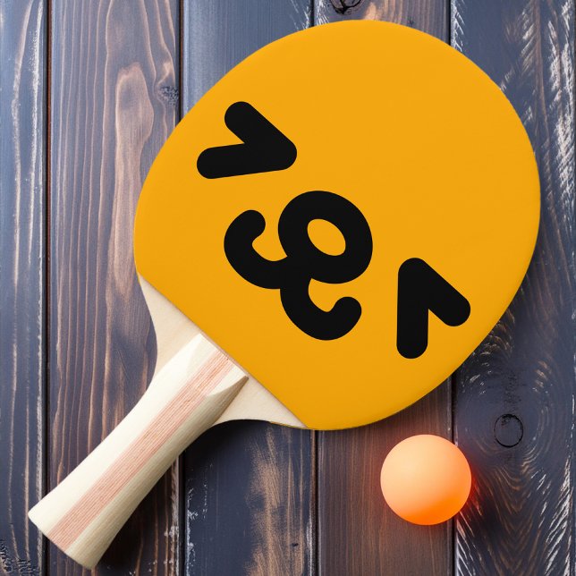 Happy Puppy Face Orange  Ping Pong Paddle (Creator Uploaded)