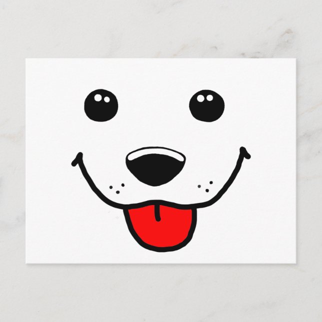 Happy Puppy Face Postcard (Front)