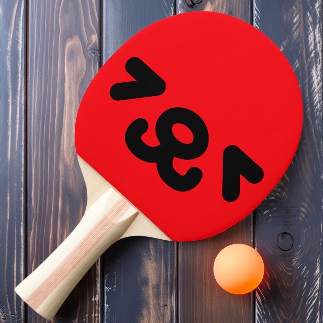 Happy Puppy Face Red Ping Pong Paddle (Creator Uploaded)