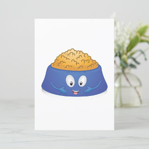 Happy Puppy Food Bowl Invitation