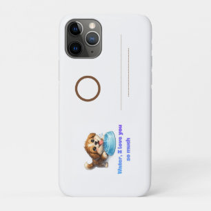Happy Puppy Hydration Design iPhone 11 Pro Case