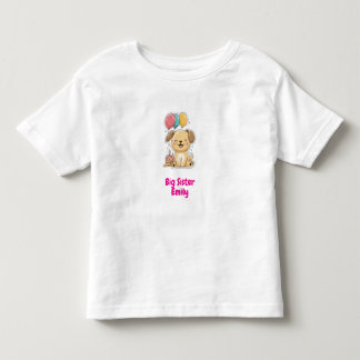 Happy Puppy, Let's Pawty, 1st Birthday, Sister, Toddler T-Shirt