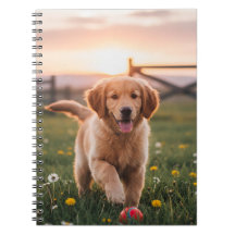 Happy Puppy Spiral Notebook