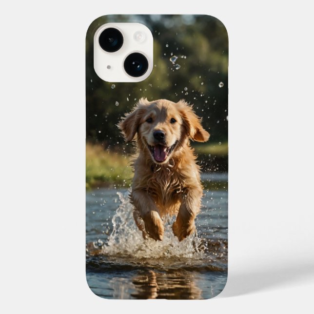 Happy Puppy Splash Case-Mate iPhone Case (Back)