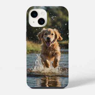 Happy Puppy Splash iPhone 14 Case