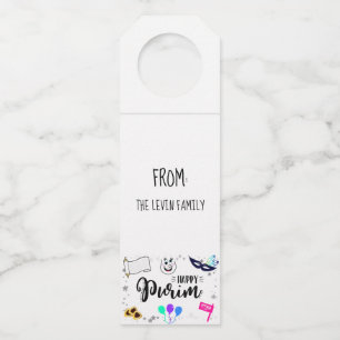 Happy Purim Bottle Tag
