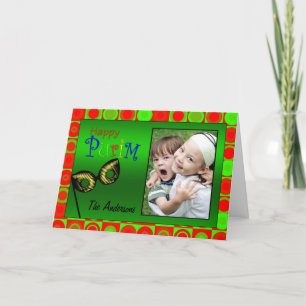 Happy Purim Bright Circles Card