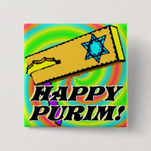 Happy Purim Button 1